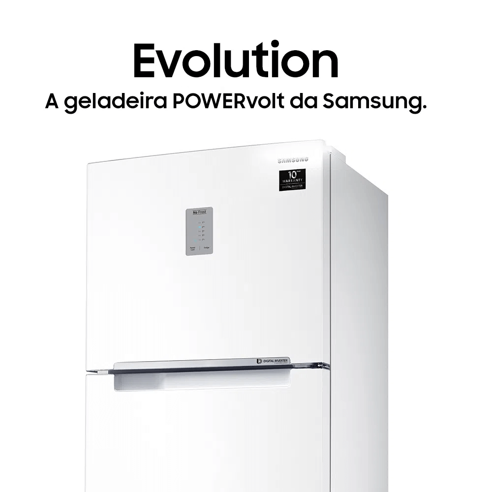 Imagem Ilustrativa - Geladeira Samsung Evolution RT38 com POWERvolt Inverter Duplex 385L Branco